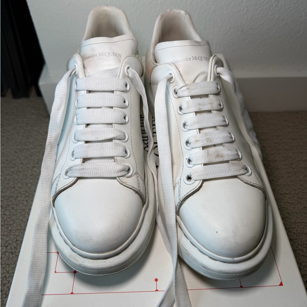 Alexander McQueen Classic Oversized White Lace-Up Sneakers